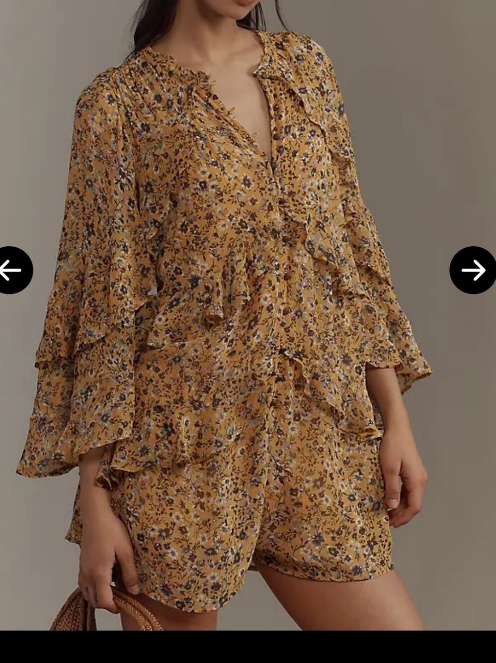 Anthropologie Ruffle Swing Romper
